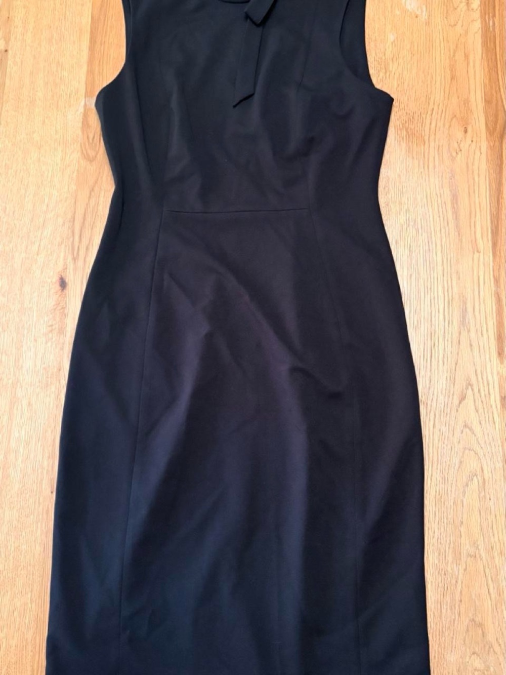 Calvin Klein Black Sleeveless Midi Sheath Dress
